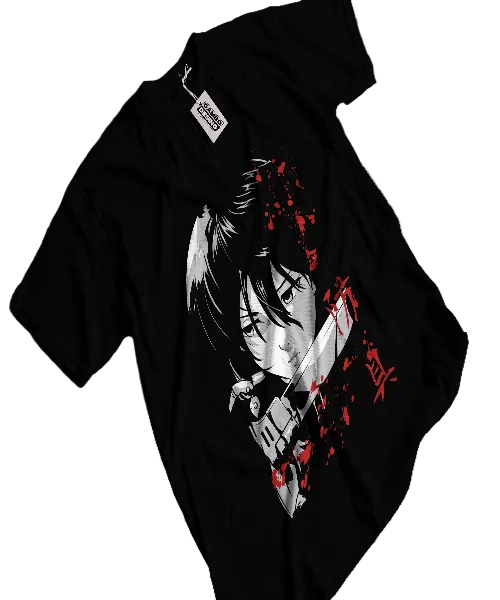 Polera Estampada Ataque de Titanes Mikasa