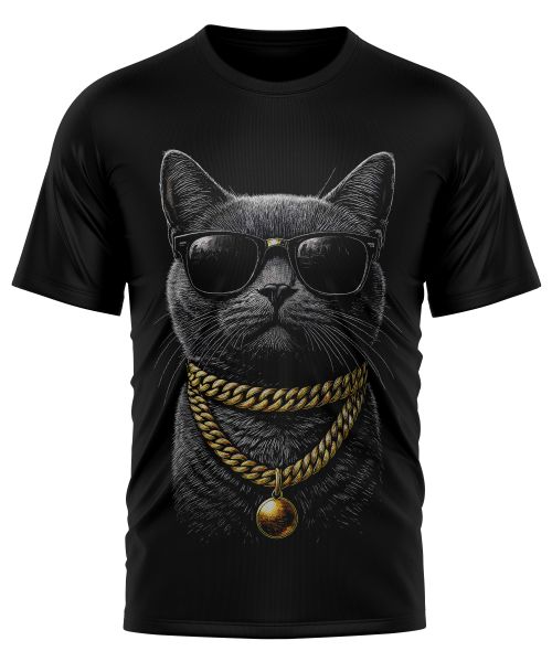 Polera Estampada Gato Style