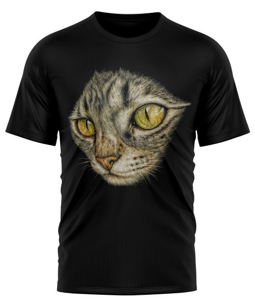Polera Estampada Gato Mirón