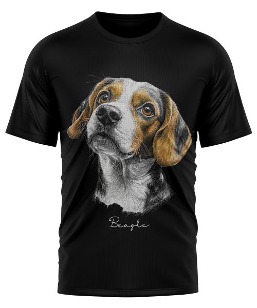 Polera Estampada Perro Beagle