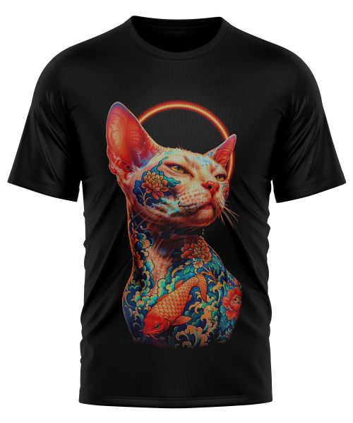Polera Estampada Gato Egipcio