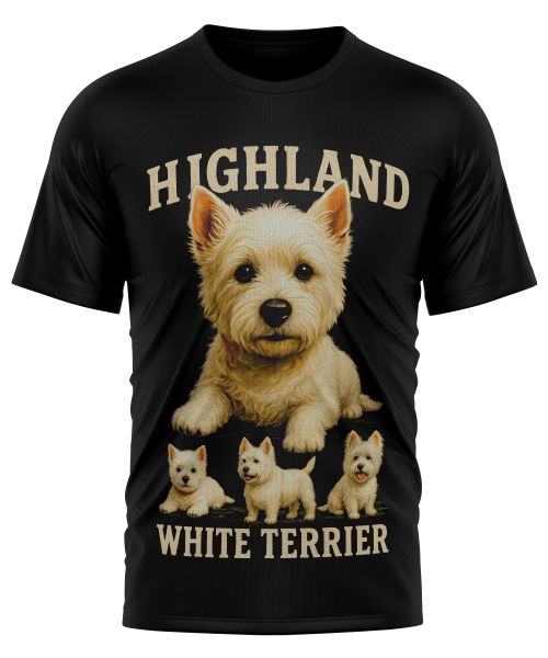 Polera Estampada Perro Highland White Terrier