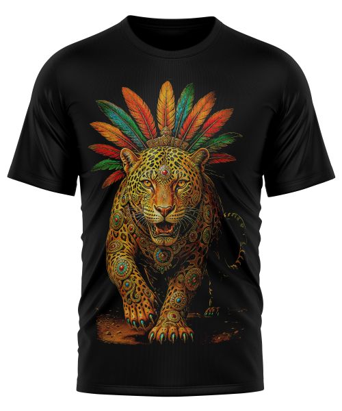 Polera Estampada Jaguar Asteca
