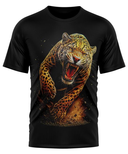 Polera Estampada Jaguar Salvaje