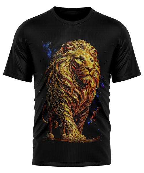 Polera Estampada León Dorado