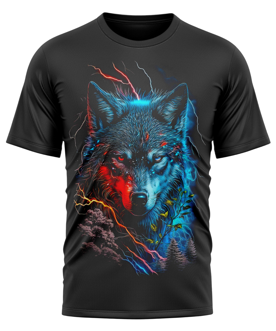Polera Estampada Lobo Apocaliptico